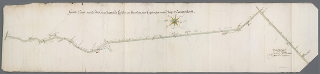  [Overzichtskaart van de ontworpen trekvaart tussen Leiden en Haarlem] [Atlas 27]